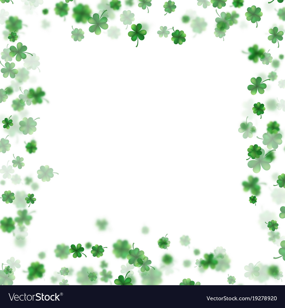 St patrick s day frame isolated on white