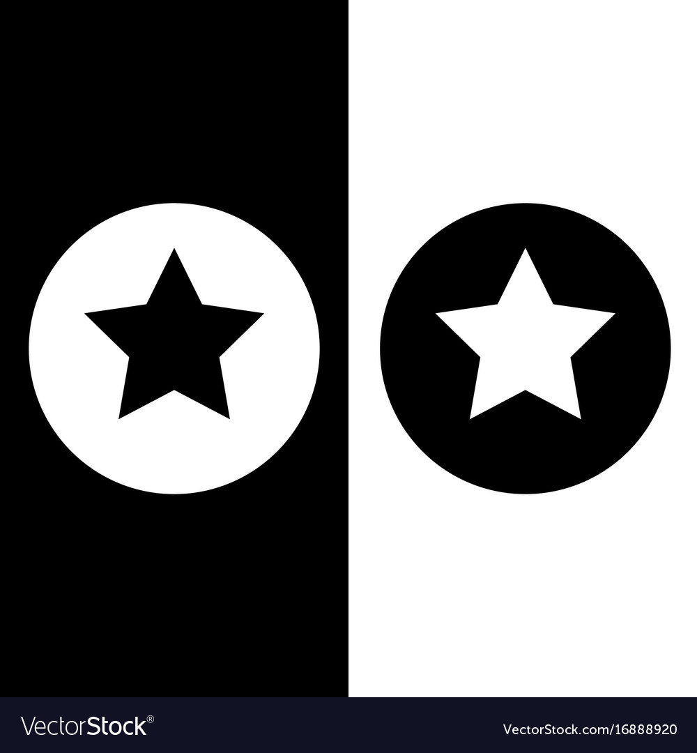 Stars in circle black and white