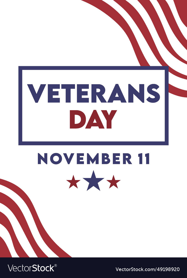 Veterans day united states of america Royalty Free Vector