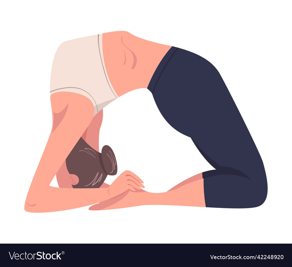 Junge Frau üben Yoga-Asana oder Pose vector image Junge Frau üben Yoga-Asana oder Pose