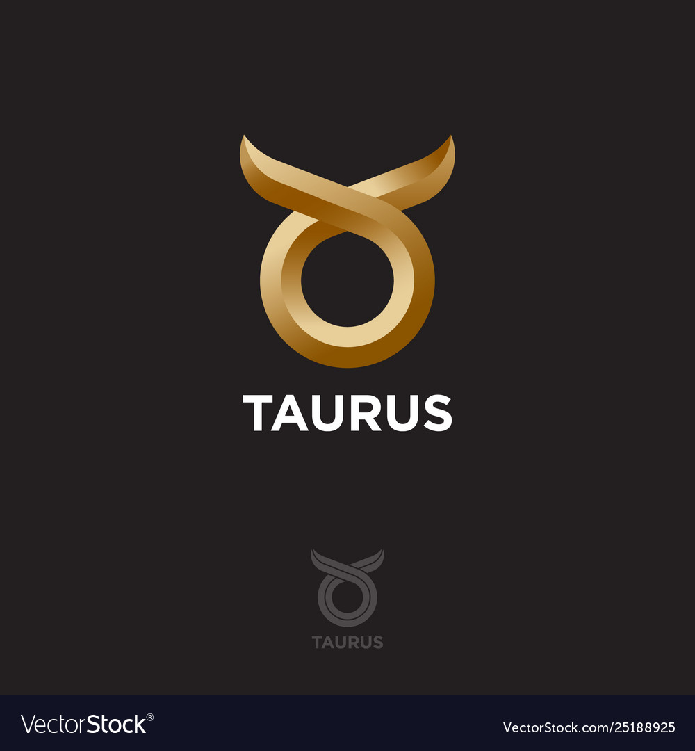 Abstract bull head horns zodiac sign taurus Vector Image