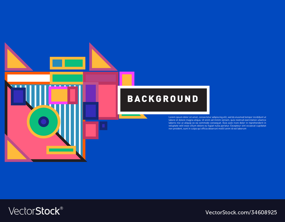 Abstract colorful rectangle background for banner vector image Abstract colorful rectangle background for banner