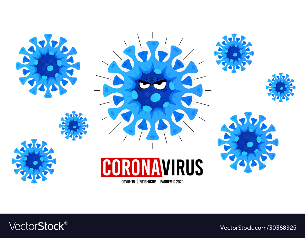 Angry coronavirus covid-19 background corona Vector Image