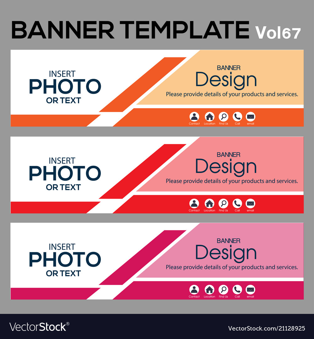 Banner Template For Web Design Royalty Free Vector Image