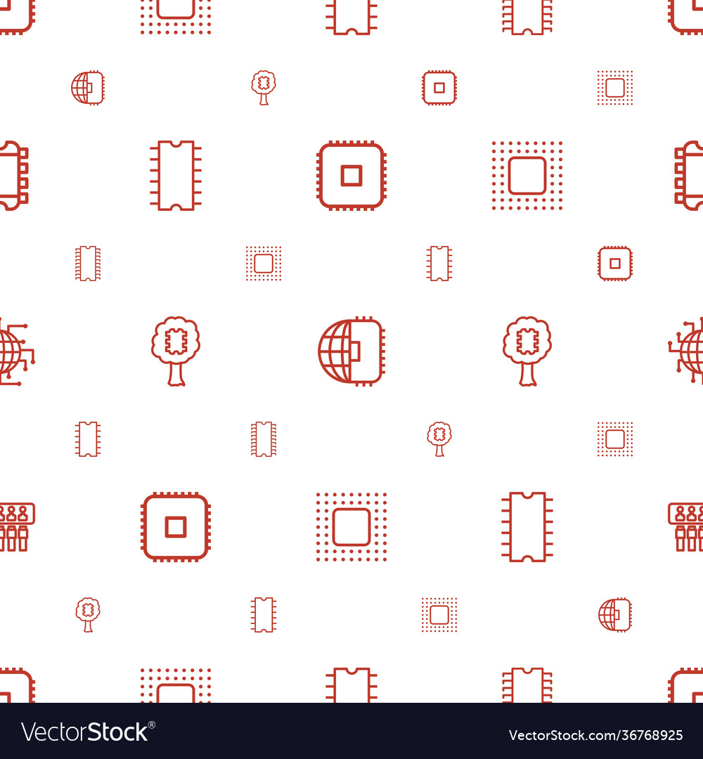 Cpu icons pattern seamless white background