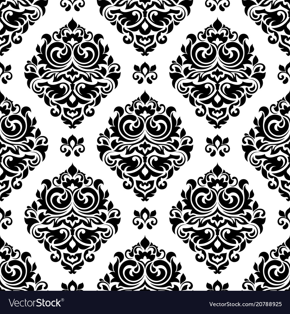 Damask floral seamless pattern vintage