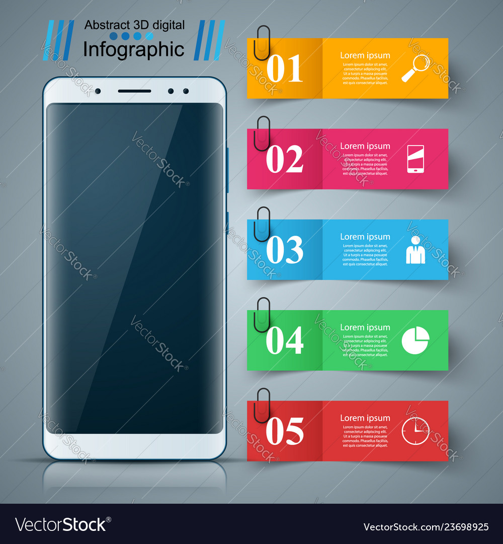 Digital gadget smartphone business infographic