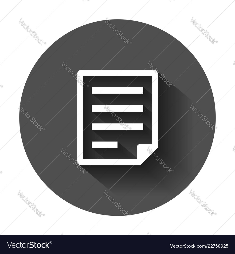 Document note icon in flat style paper sheet vector image Document note icon in flat style paper sheet