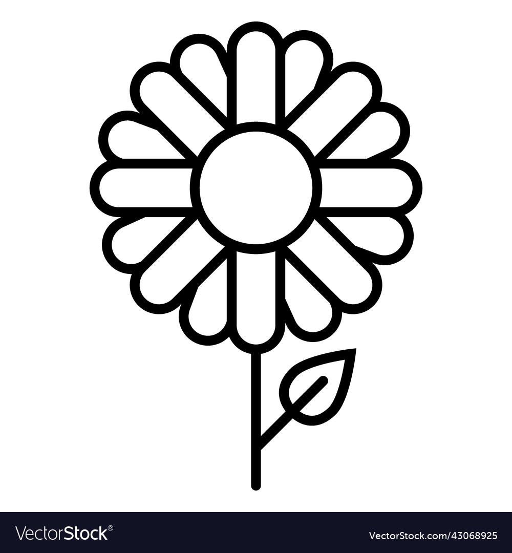 Element simple stroke flower