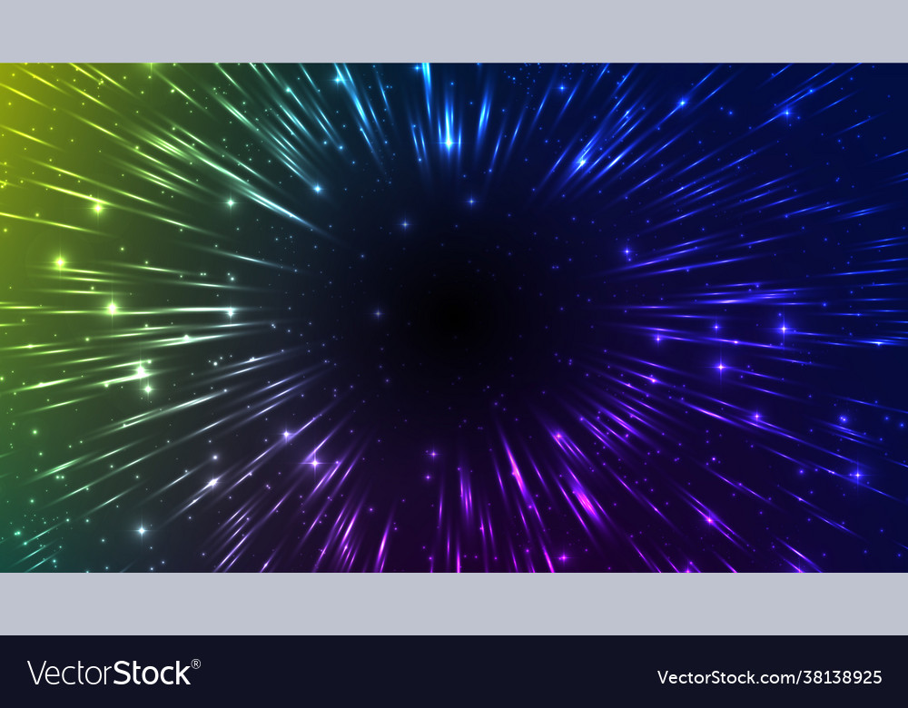 Faster than light ftl interstellar Royalty Free Vector Image