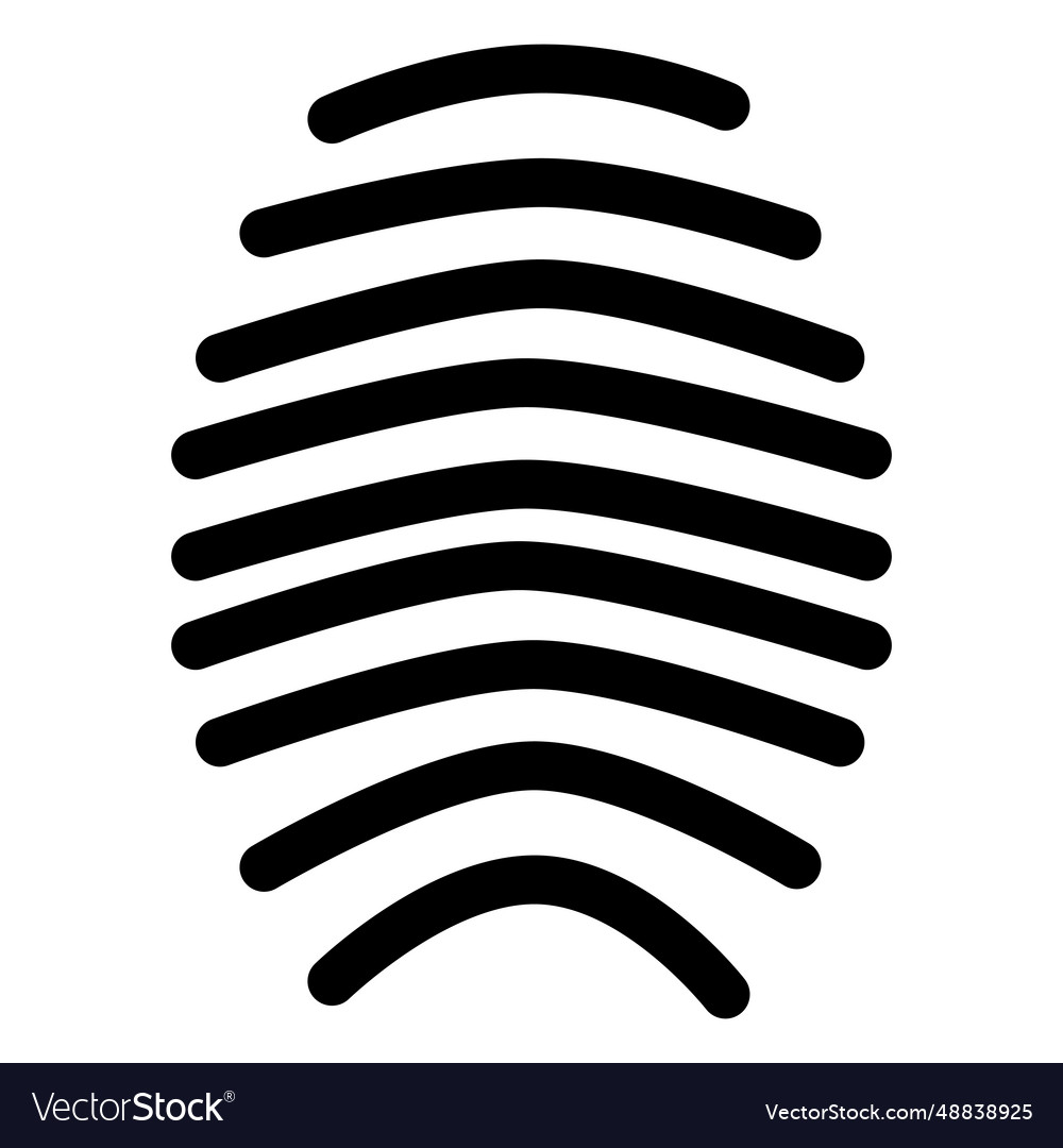 Fingerprint line minimalistic vector image Fingerprint line minimalistic