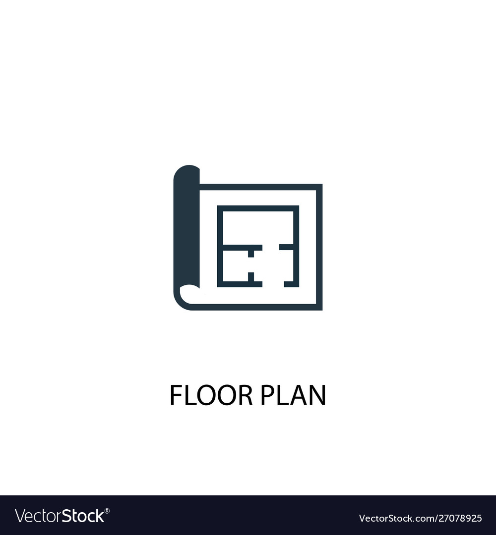 Floor plan icon simple element Royalty Free Vector Image