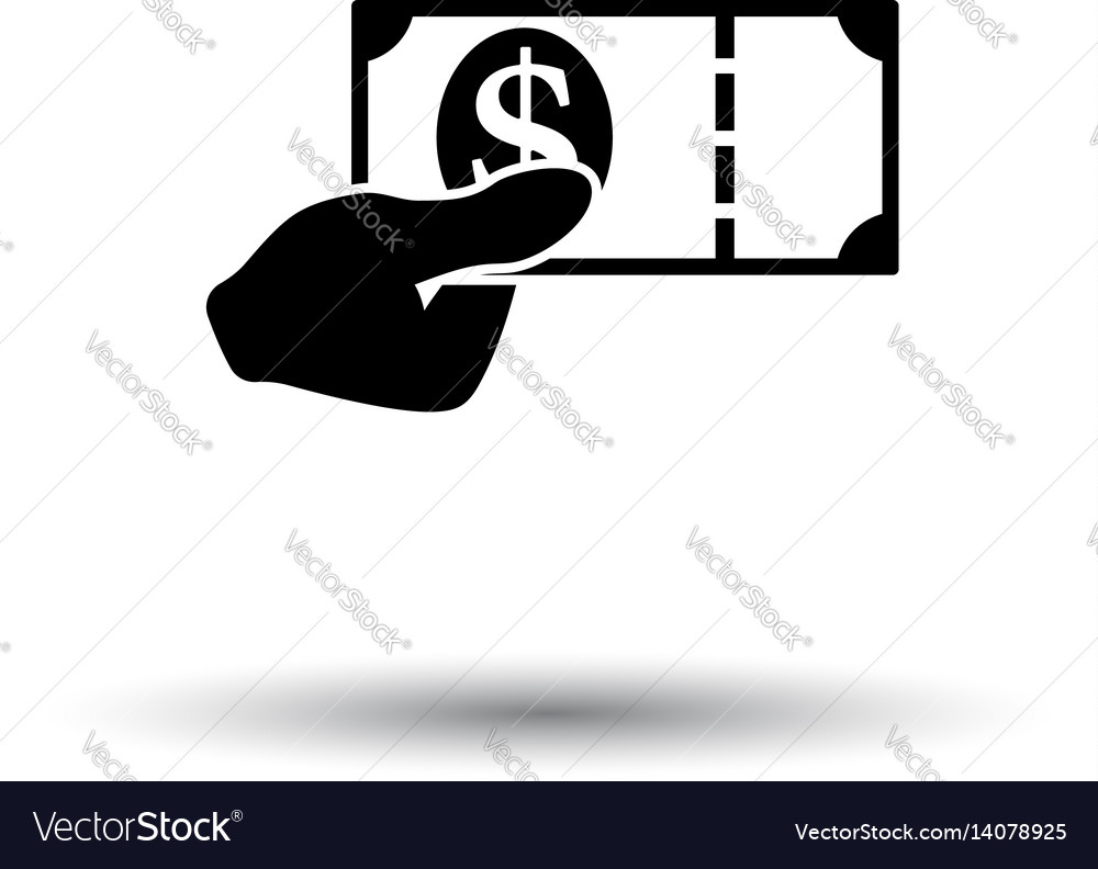 Hand Holding Money Icon Royalty Free Vector Image Hand Holding Money Icon Vector Image