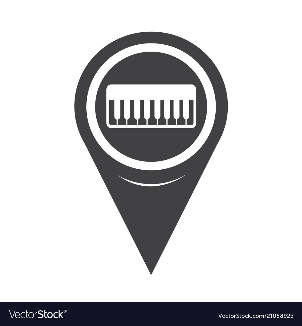 Map pointer music icon