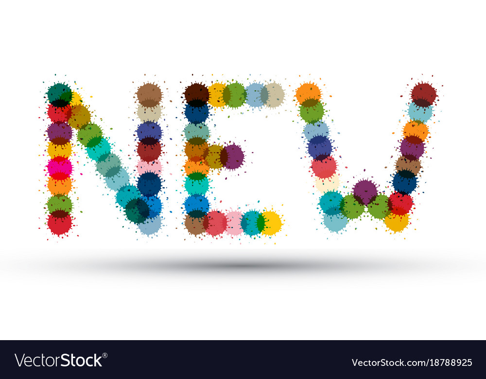 New colorful splashes symbol