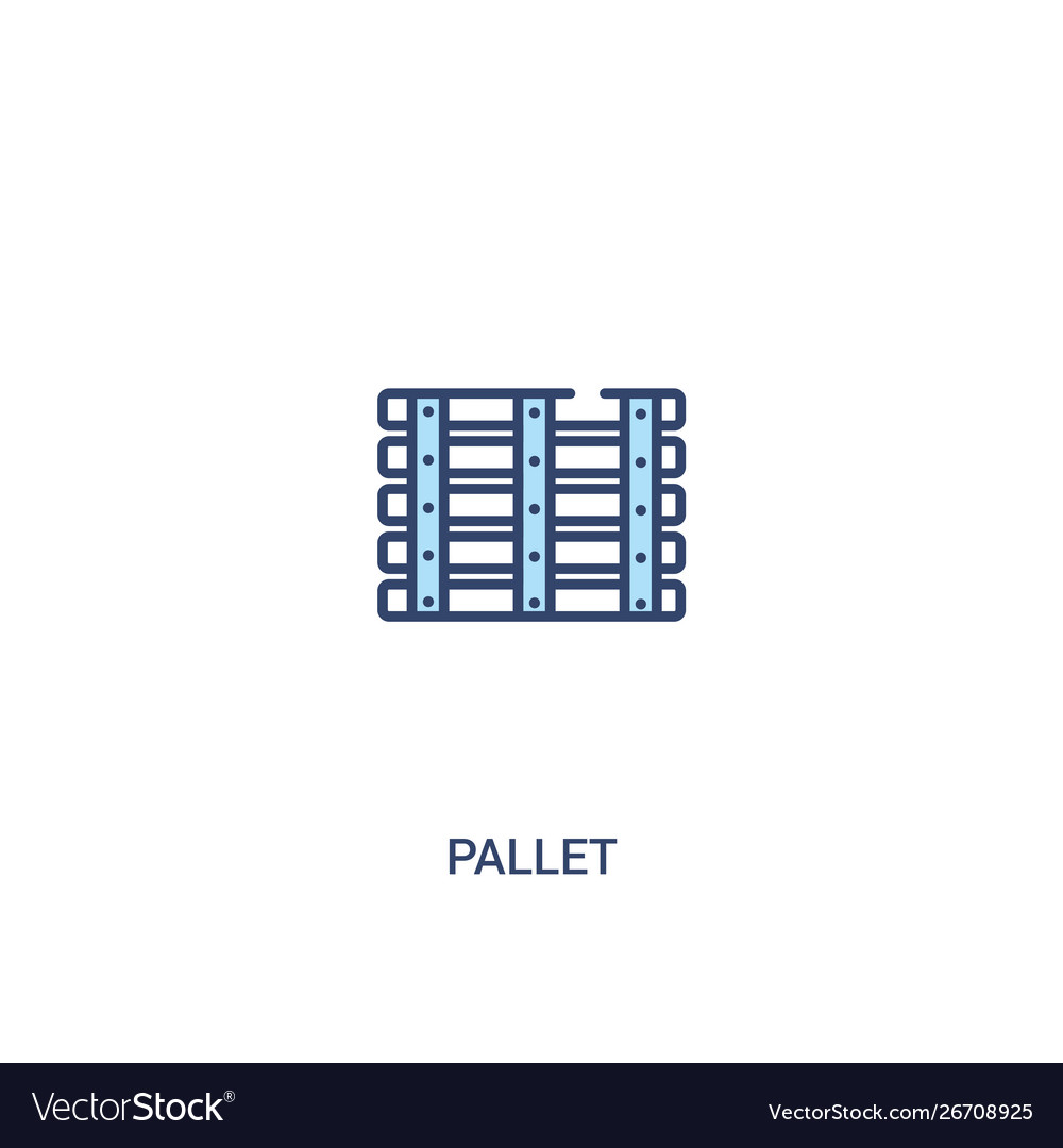 Pallet concept 2 colored icon simple line element vector image Pallet concept 2 colored icon simple line element