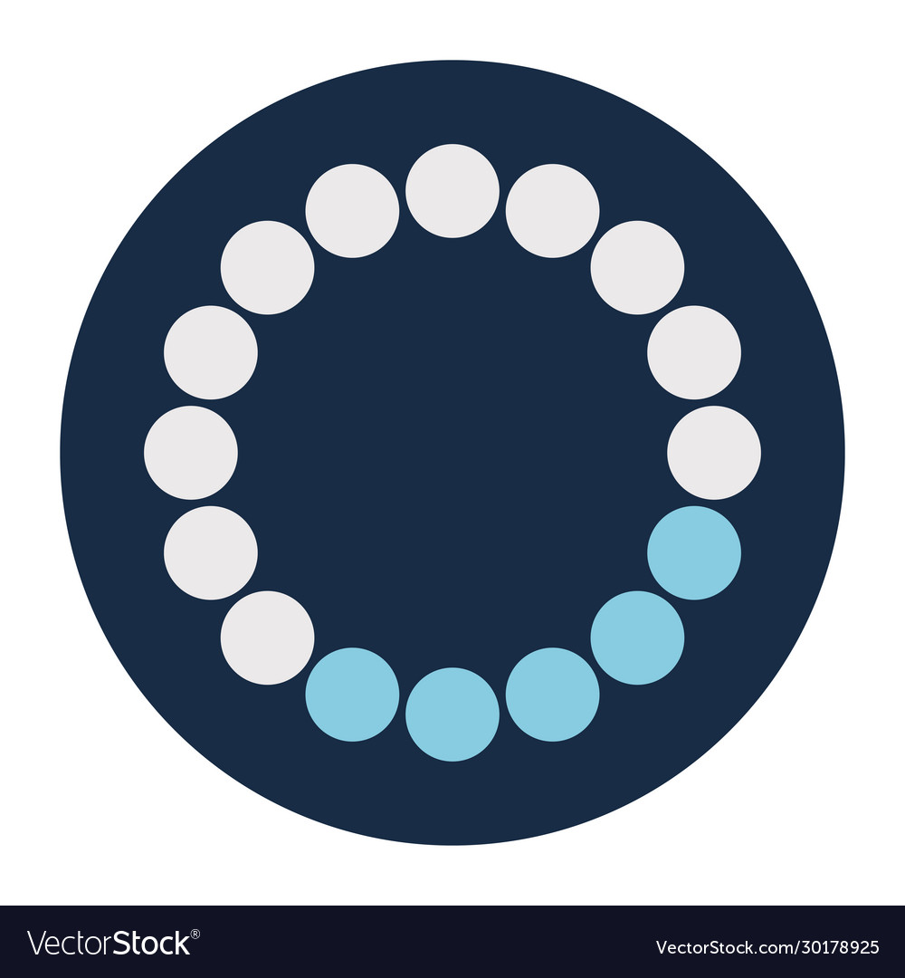 Gezeigte Beladung Kreis Block-Stil Symbol