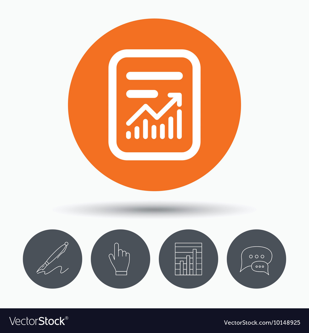 Report file icon document page with statistics