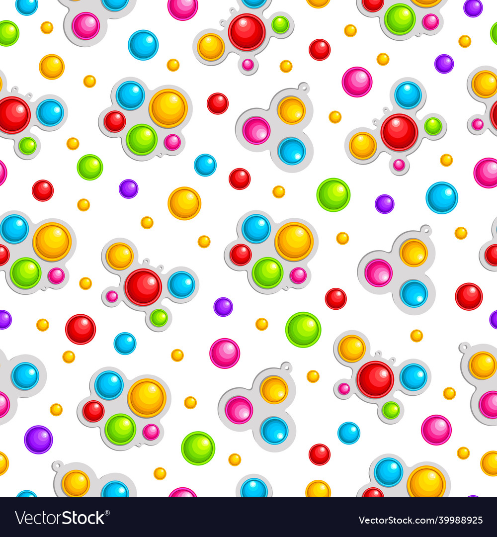Seamless pattern fashionable game pop it simple vector image Seamless pattern fashionable game pop it simple