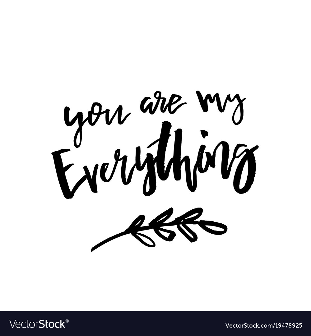 You are my everything - happy valentines day card Vector Image