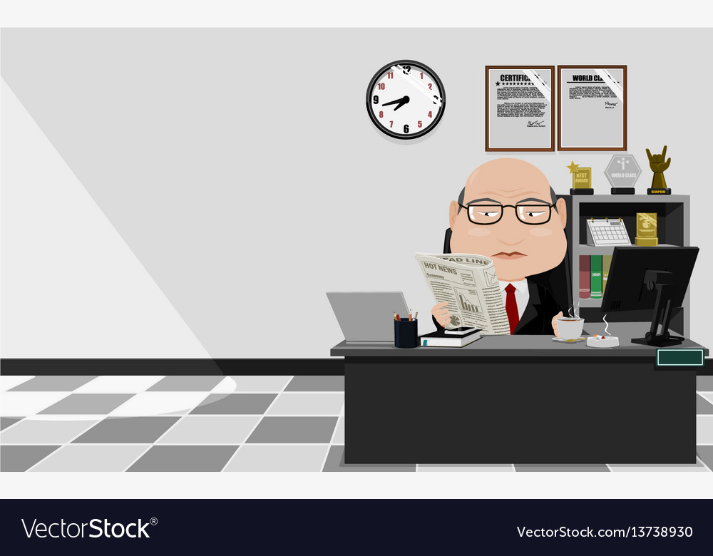 A businessman is busy in his office