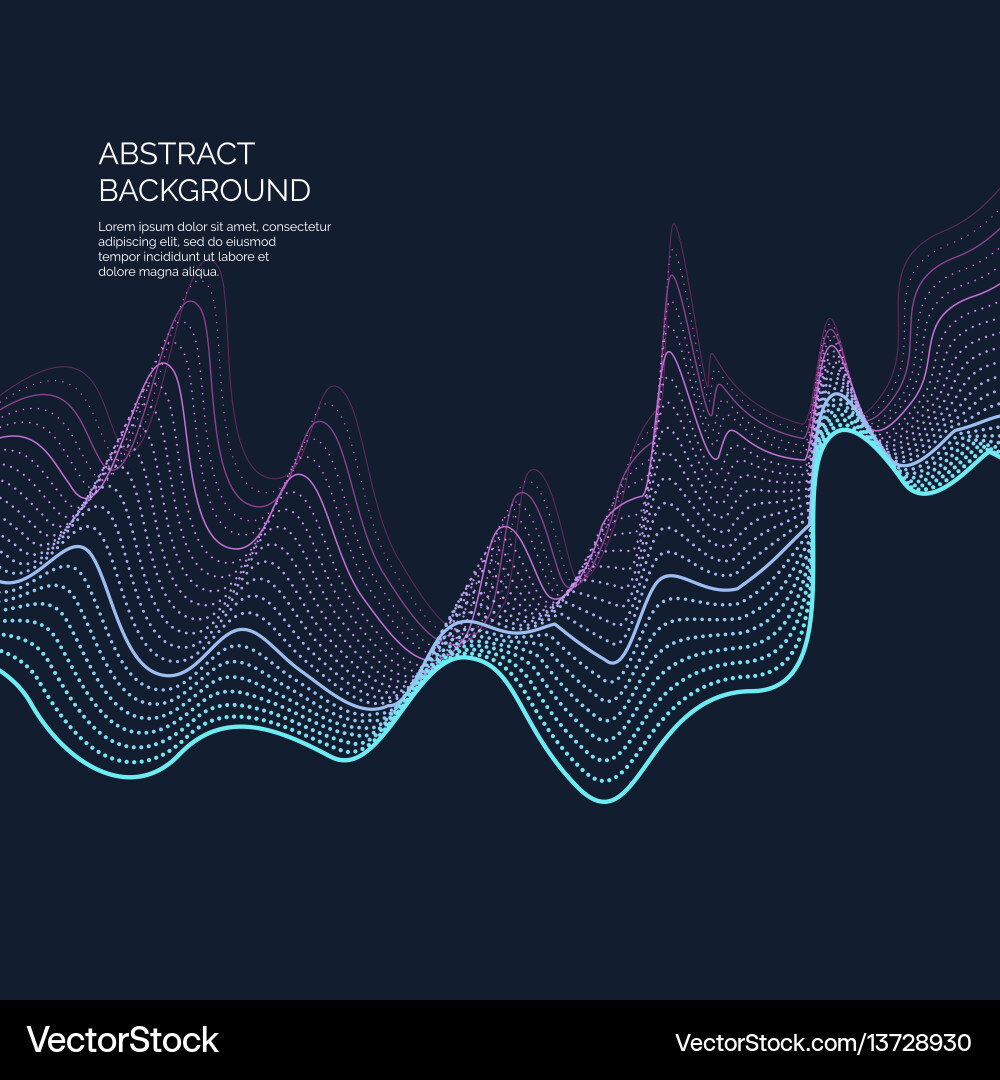 Abstract background with a dynamic waves Vector Image