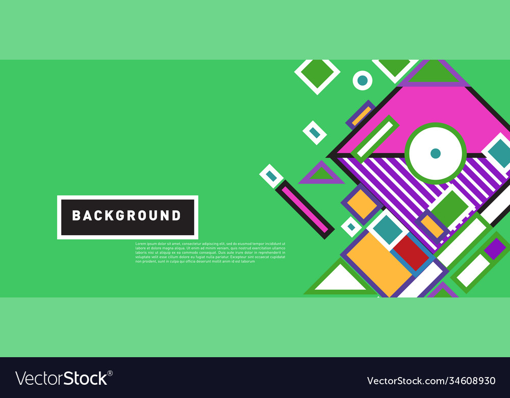 Abstract colorful rectangle background for banner Vector Image Abstract colorful rectangle background for banner