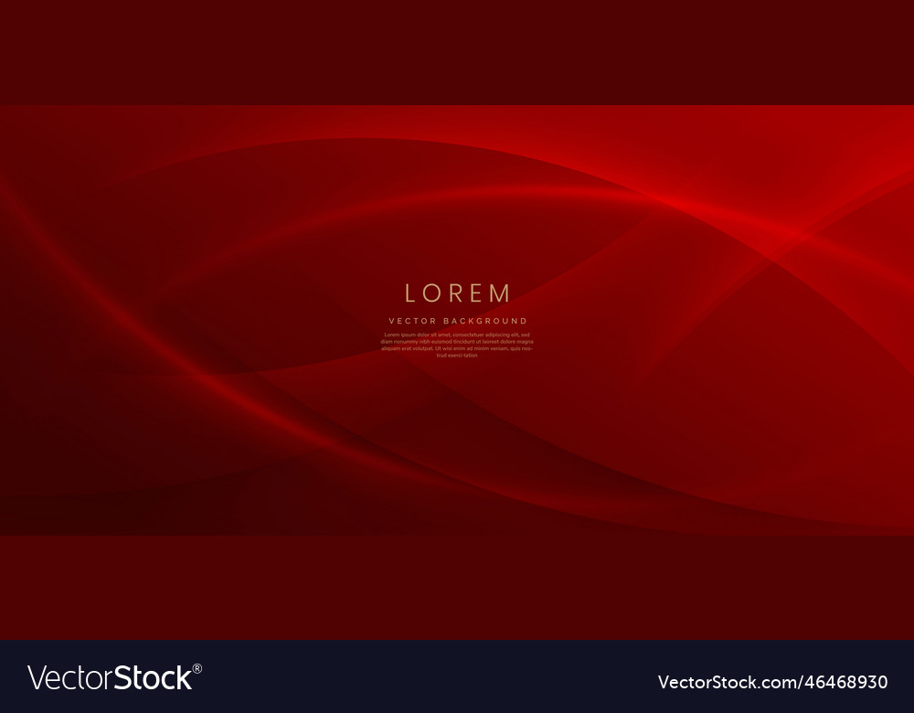 Abstract curved red shape on background vector image Abstract curved red shape on background