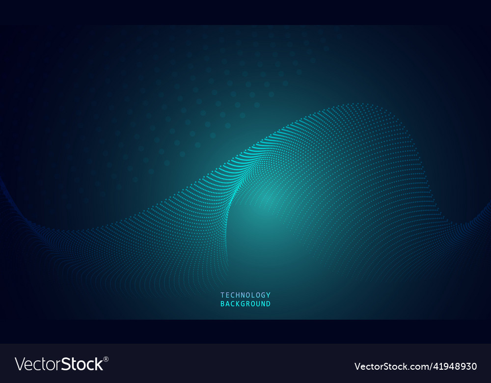 Abstract Technology Wave Background