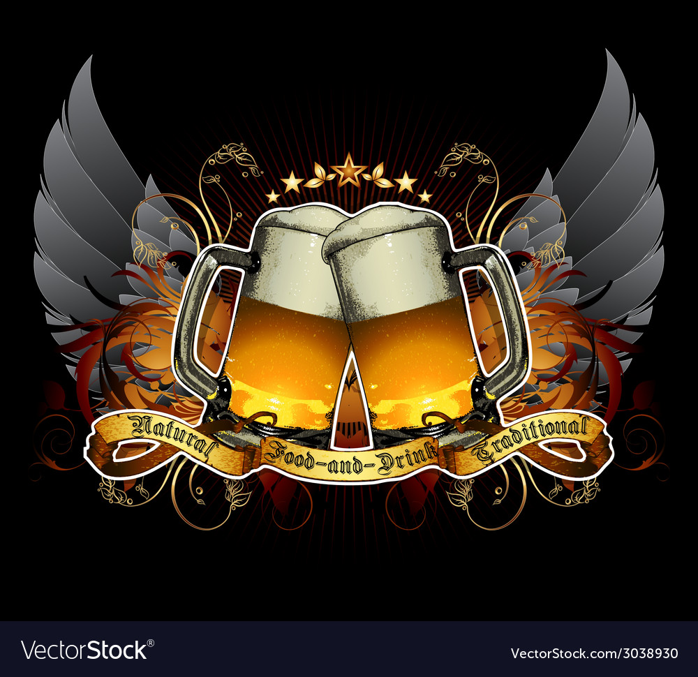 Beer background Royalty Free Vector Image - VectorStock