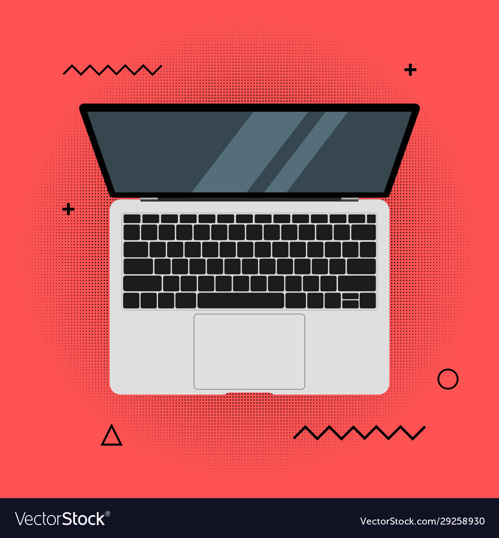 Circle pattern is notebook macbook netbook icon vector image Circle pattern is notebook macbook netbook icon