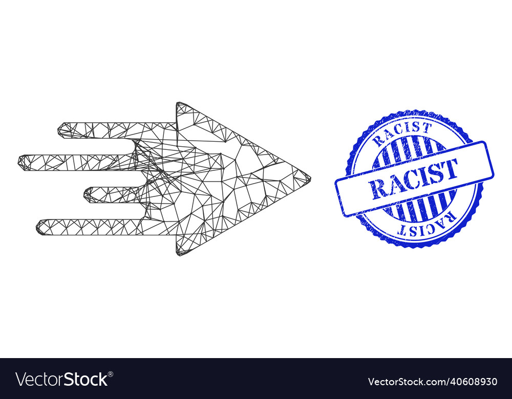 Distress racist seal and net quick arrow mesh