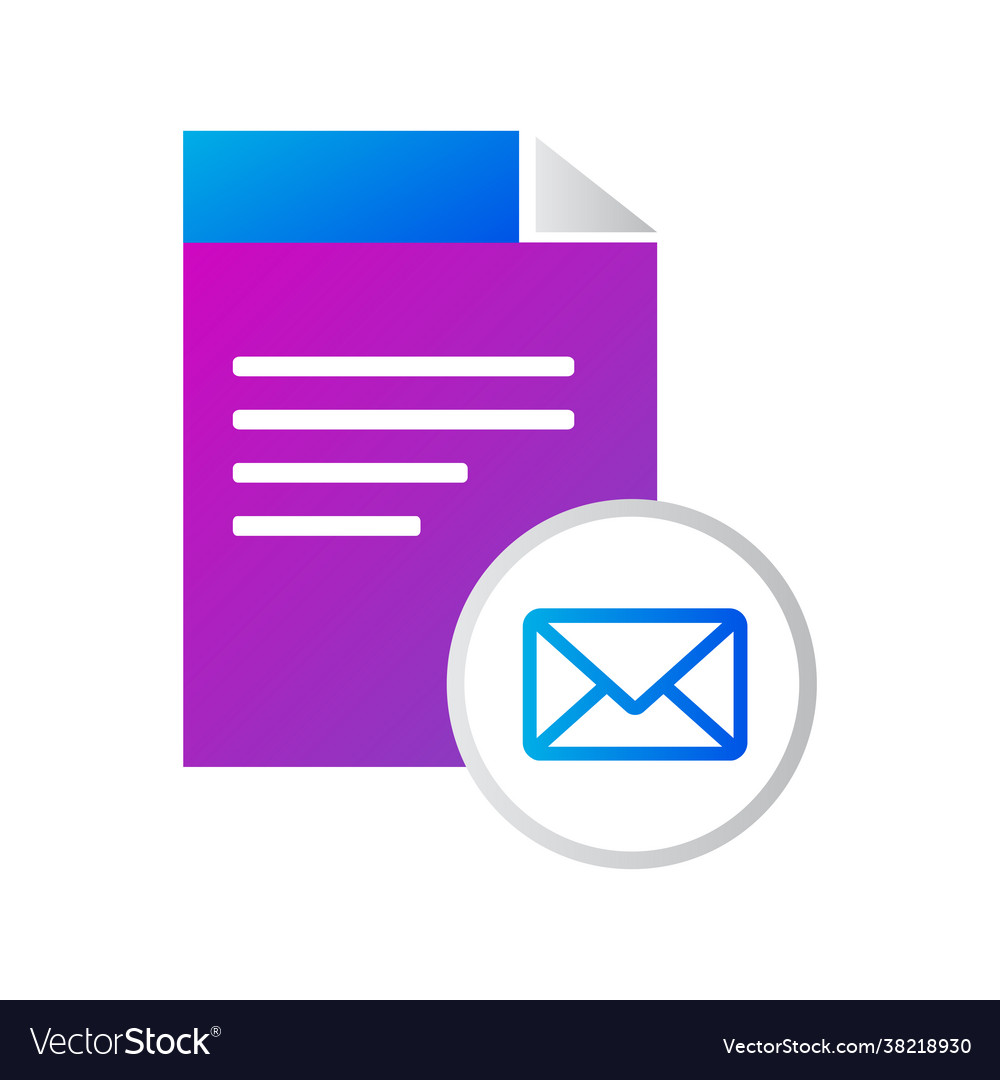 File icon with message gradient style