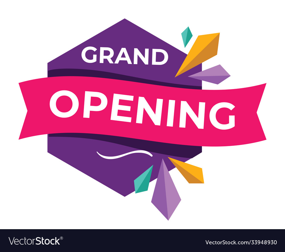 Grand opening soon announcement new shop Vector Image