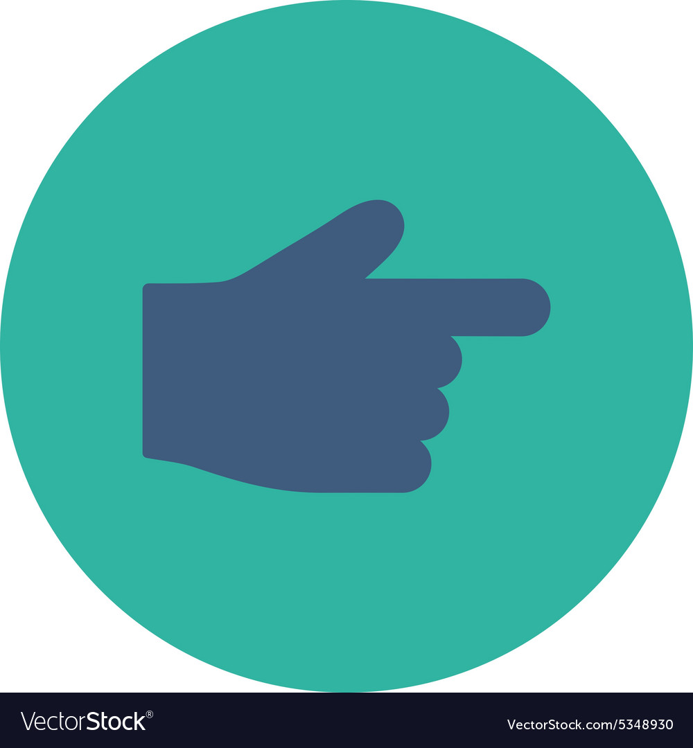 Index finger flat cobalt and cyan colors round