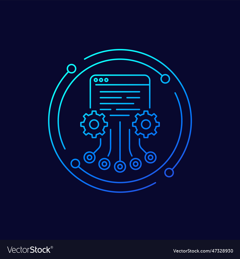 Load testing icon linear design