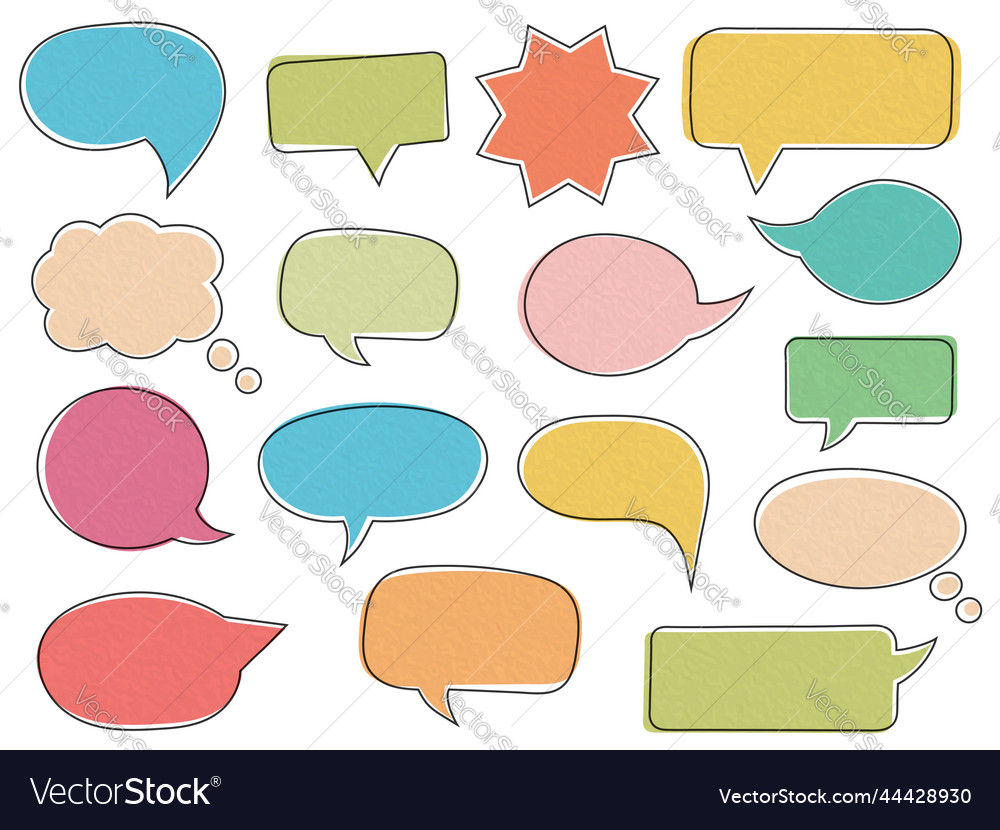 Speech bubbles Royalty Free Vector Image - VectorStock