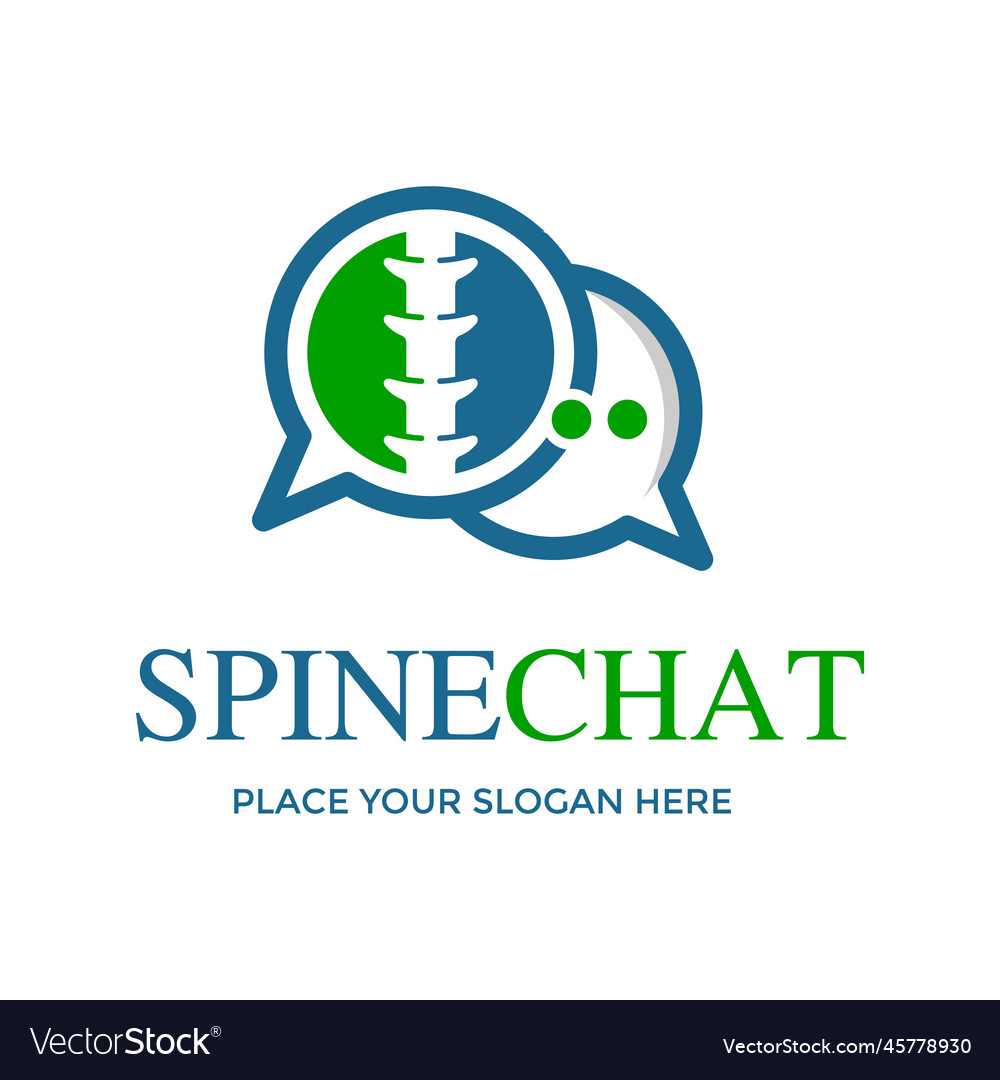 Spine chat logo this is design use dialog