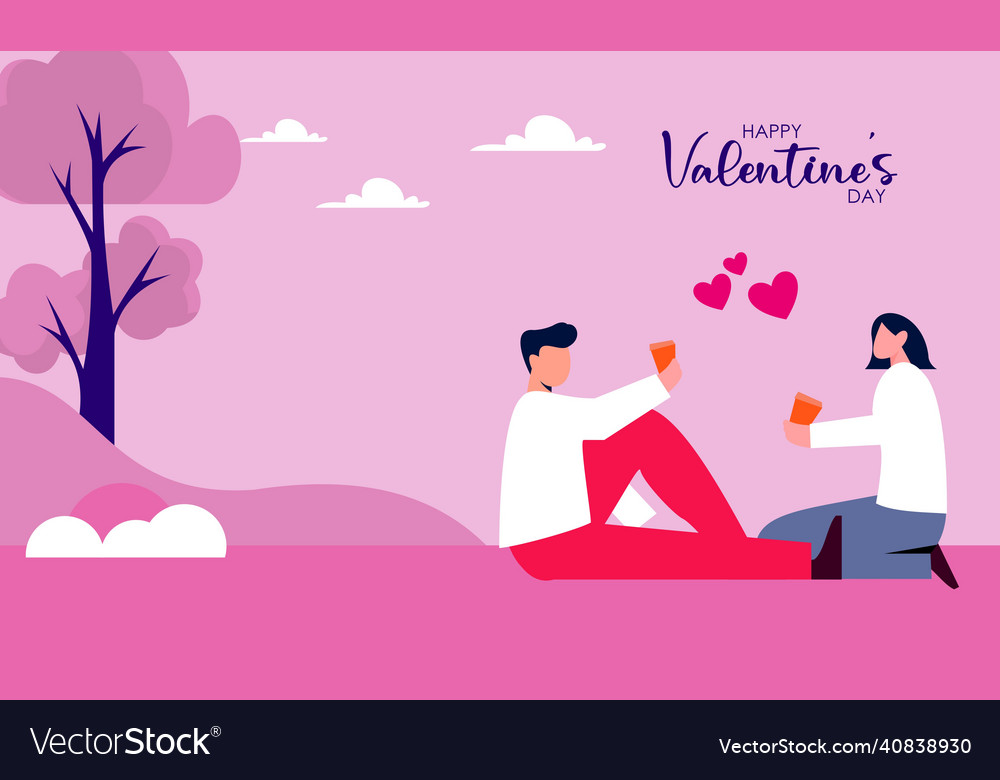 Valentines day background with couple