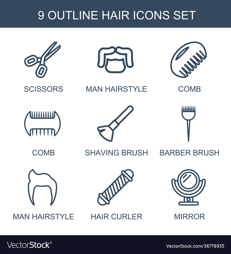 9 hair icons