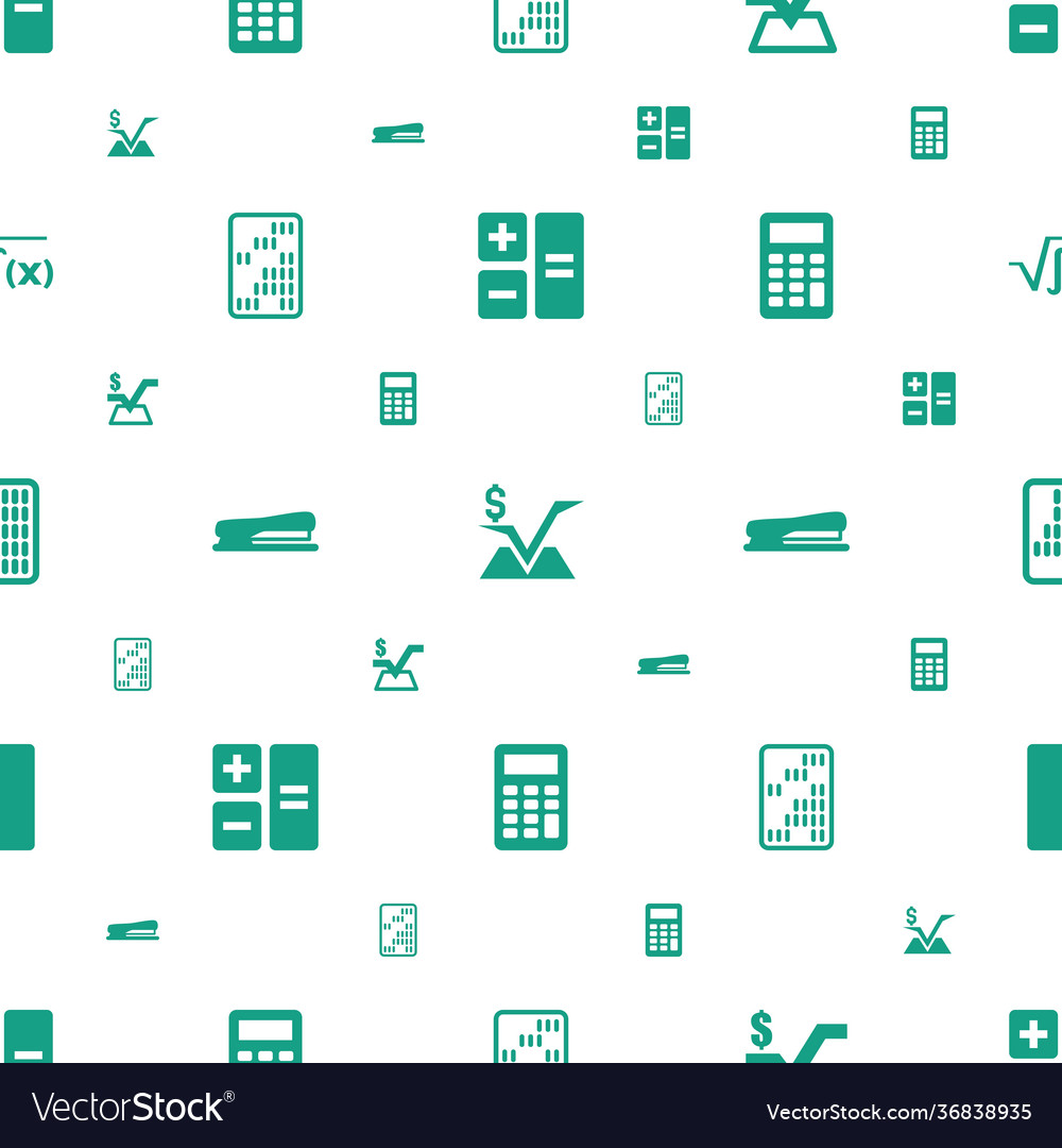 Calculator icons pattern seamless white background