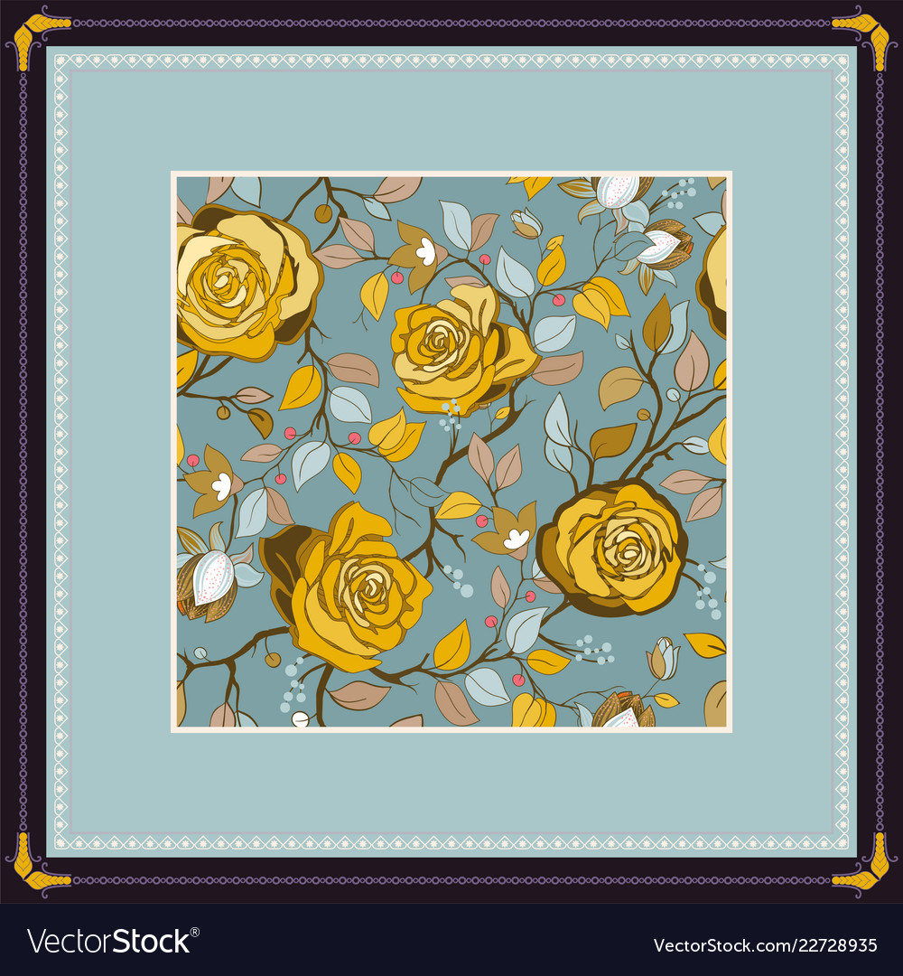 Decorative frame with pattern color print