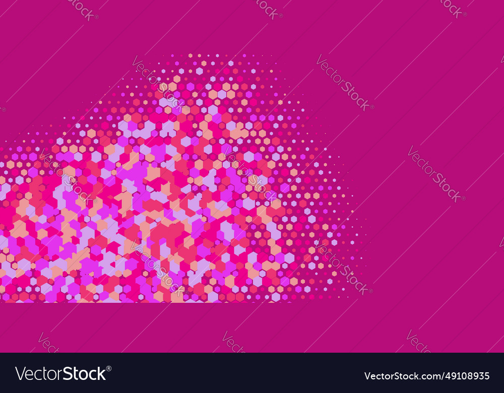 Geometric multi size hexagon with color