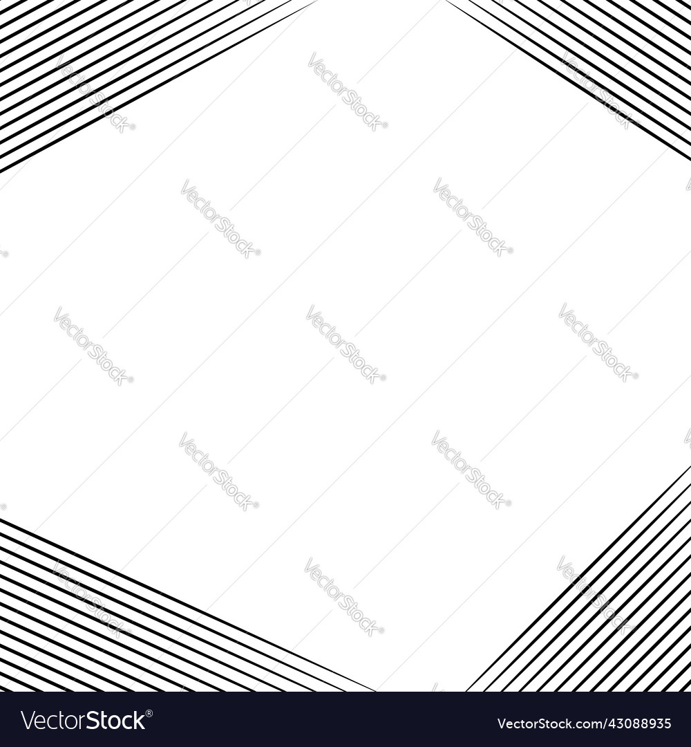 Parallel lines square format frame border Vector Image Parallel lines square format frame border