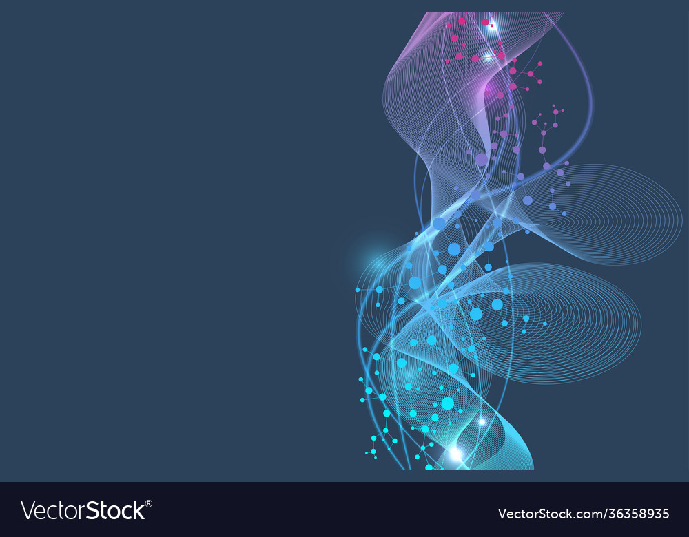 Science network pattern connecting lines and dots Vector Image Science network pattern connecting lines and dots