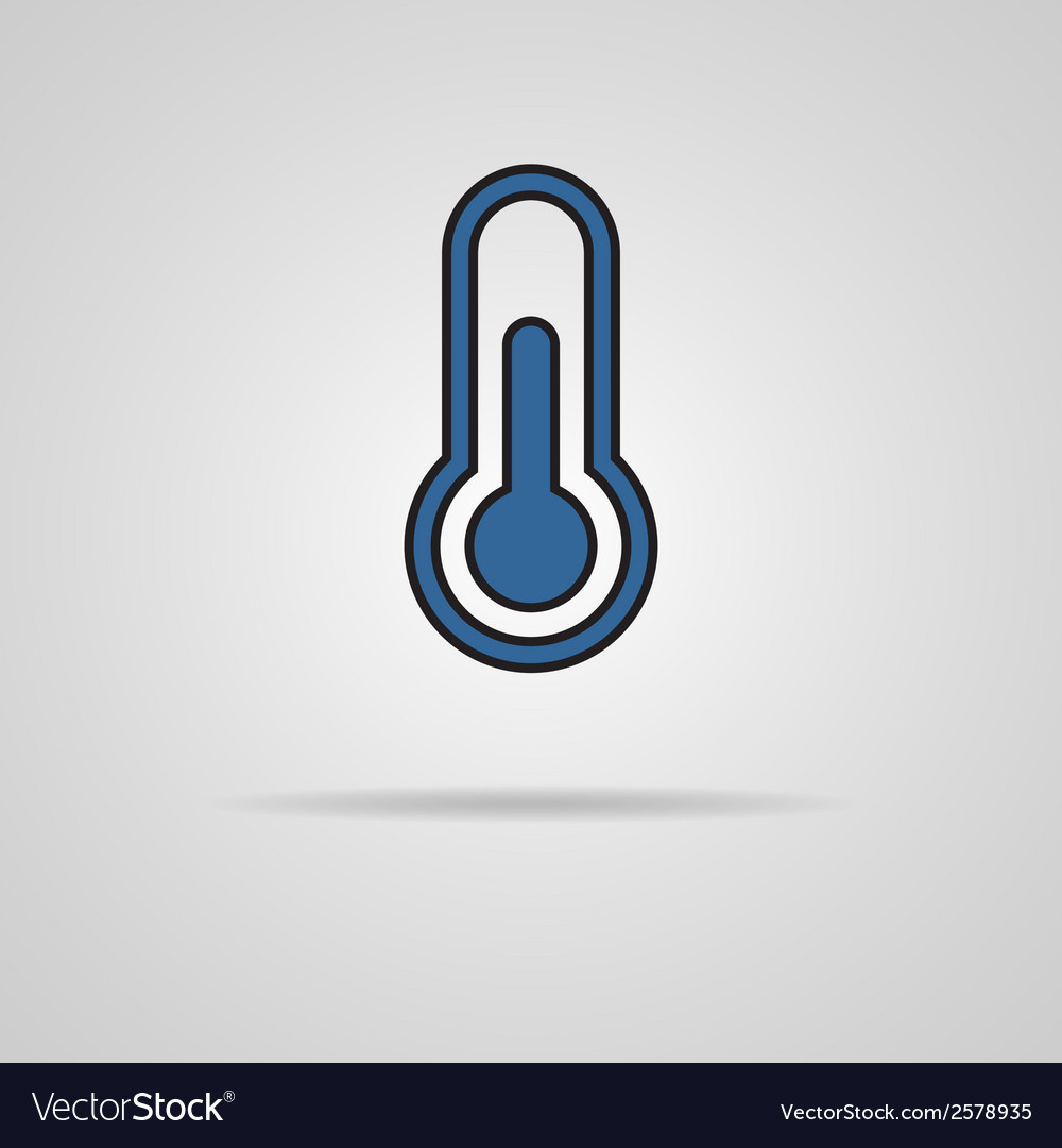 Thermometer Icon with Shadow
