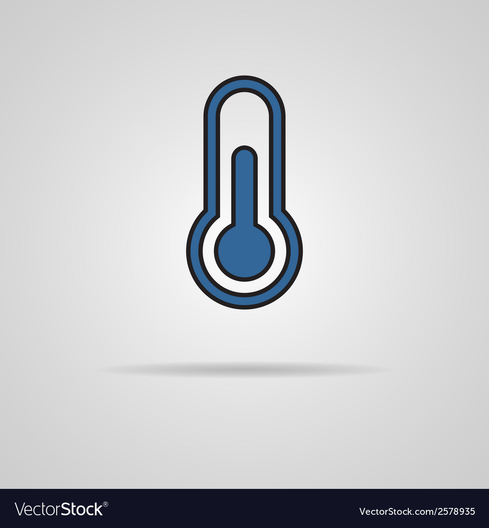 Thermometer icon with shadow