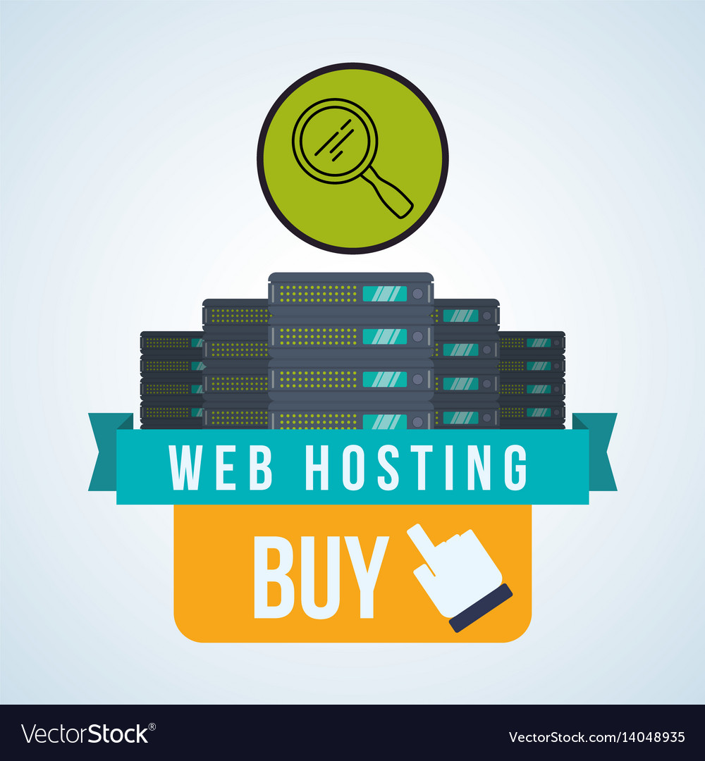 Web hosting design data center icon isolate