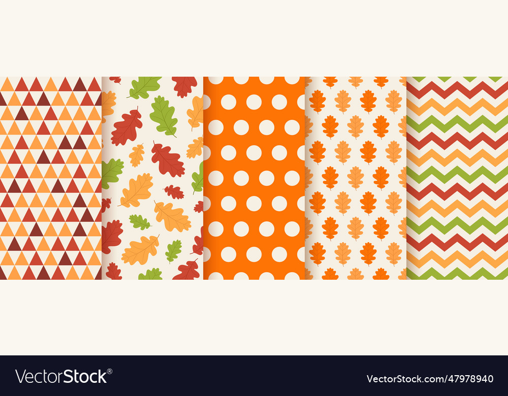 Autumn seamless pattern background with fall