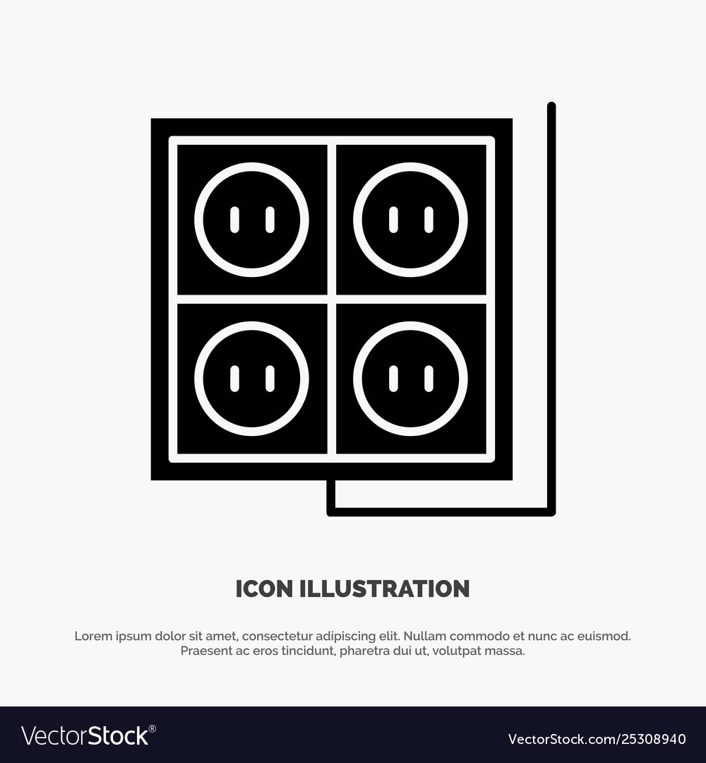 Building construction plug socket tool solid Vector Image Building construction plug socket tool solid
